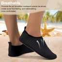 2 x Water Shoes for Womens Mens Barefoot Aqua Yoga Socks for Pool Beach Surf Walking Water Park Boating Sports Water Shoes (5.5-6.5 Women/4.5-5.5 Men, Black)