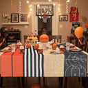 Gilprop 4 Pcs Basketball Table Runner Basketball Birthday Party Decoration 72 x 13 Inch March Party Decoration Sports Ball Tablecloth Decor for Dining Room Home Kitchen Table Decor