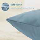 QUORGVES 22x22 Pillow Cover Set of 2 Summer Light Blue Pillow Covers for Sofa Couch Bedroom Soft Square Solid Coastal Sky Baby Blue Throw Pillows