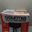 Gourmia Air Fryer - 8 Qt Extra Large Capacity, FryForce360, Digital Display with 12 Presets, Roast, Bake, Broil, Dehydrate, Dishwasher Safe Accessories, Stainless Steel, 8 Quart