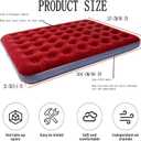 Onirii Queen Size Double Camping Air Mattress Bed with Air Pump,Inflatable Mattress,80"x 60"Thickened Portable Blow Up Air Mattress,Travel Sleeping Bed Pad for Camping Home Hiking