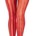 Leg Avenue Womens Harlequin Fishnet Costume Tights (One Size, Red)