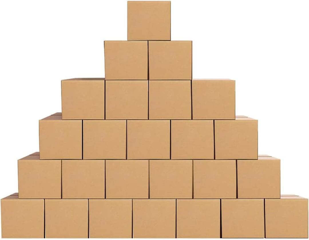 Schliersee 6x6x6 Shipping Corrugated Boxes Mailers, Kraft Small Square Shipping Boxes Pack of 25 (6x6x6 Box, 25 Packs Brown Box)