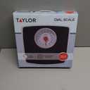 Taylor Battery Free Analog Scales for Body Weight, 330LB Capacity, Easy to Read Large 4.25-inch Dial, 10.3 x 10.6-inch Vinyl Mat Platform, Black