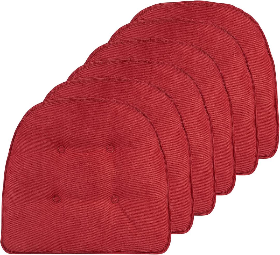 Non-Slip Chair Cushions, Assembled in USA, U-Shaped Skid-Proof Seat Pads for Dining Room, Kitchen, Office, 15"x16"