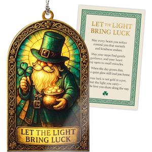 4 x St patricks day gifts - St Patricks Day Accessories, Irish Gifts with Card and Envelope St Patricks Day Gift for Kids and Adults, Classroom and Coworker Exchange, Fun Leprechaun Card