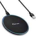 Pocxwa Wireless Charger for Samsung iPhone LG, Fast Wireless Charging Pad Compatible with Samsung Galaxy S25 Ultra S24 Plus S23 S22 S21 S20 S10 S9 S8 Note 20 10 9 8, iPhone 17 16 15 14 13 12 11 X XS