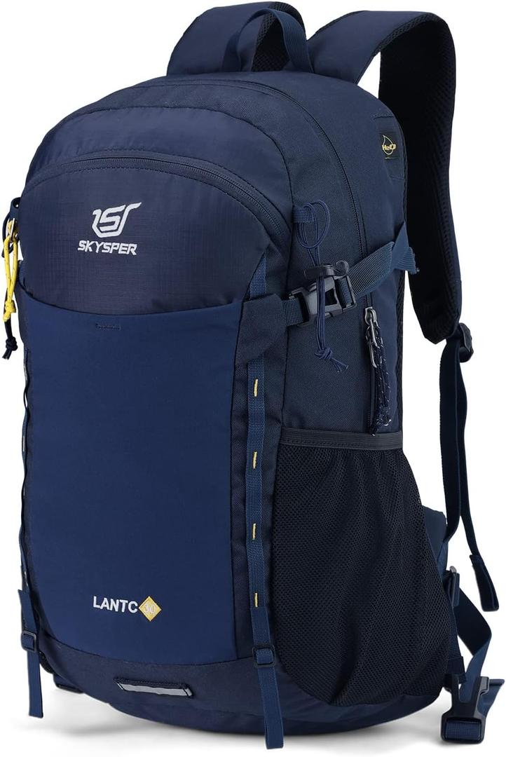 SKYSPER Hiking Daypack 30L Camping Backpack, Day Packs for Men Women Travel Outdoor Camp (Navyblue)