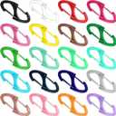 Moxweyeni 20 Pcs Zipper Clip S Carabiner Clips Small Alloy Snap Hook Anti Theft 1. 6 Inch Mini Dual Wire Gate Interlocking Keychain Clip Attachment for Women Men Camping Hiking