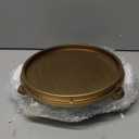 Vintage Brass Decorative Tray, 11.8-Inch Round Serving Tray with Claw Feet, Decorative Coffee Table Tray for Dining Room, Entryway, Living Room