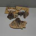 VividLadybug Trio Wildlife Accent Wood Wall Hanging Woodland Animal Wall Art Wood Wall Art Hanging Rustic Animal Cottage Decor Home Cottage Wall Decor Set of 3 (log color)