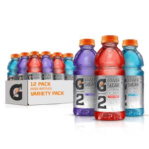 Gatorade G2 Thirst Quencher Sports Drink, Variety Pack, 20oz Bottles, 12 Pack, Electrolytes for Rehydration (EXP 11/25/26)