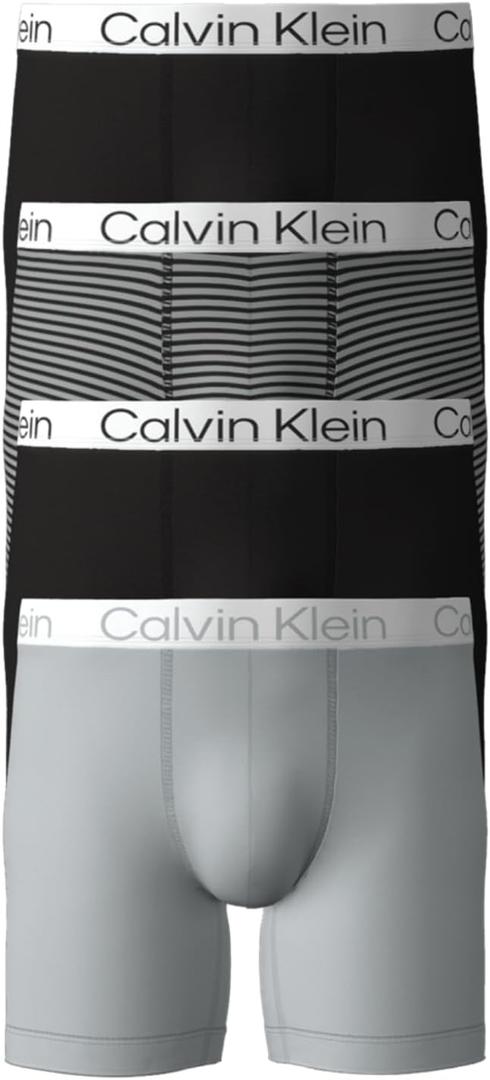 Calvin Klein Men`s Microfiber Boxer Briefs 4 Pack (M)