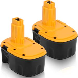 2 Pack Upgraded 3.6Ah DC9091 Replacement Battery Compatible with Dewalt 14.4V Battery Ni-MH XRP DW9091 DW9094 DE9031 DE9038 DE9091 DE9092 DE9094 DE9502 Cordless Power Tools(Yellow)