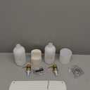 Cisily Kitchen Soap Dispenser Set Comes with Ceramics Sponge Holder, Gold Pumps, and Instant Dry Tray, Hand and Dish Soap Dispenser Set (5, Gold + White + Brush Holder + Sponge Holder)