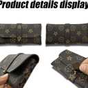 2 x Glasses storage bag Travel sunglasses myopia glasses storage bag Fashion leather storage bag (Deep Coffee)