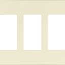 Eaton PJS263LA Decorator Screwless Wallplate, 3-Gang, Light Almond