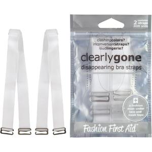 Fashion First Aid Replacement Bra Straps Low-Stretch Adjustable Bra Straps w/Reinforced Hooks for Bras, Dresses & Swimsuits