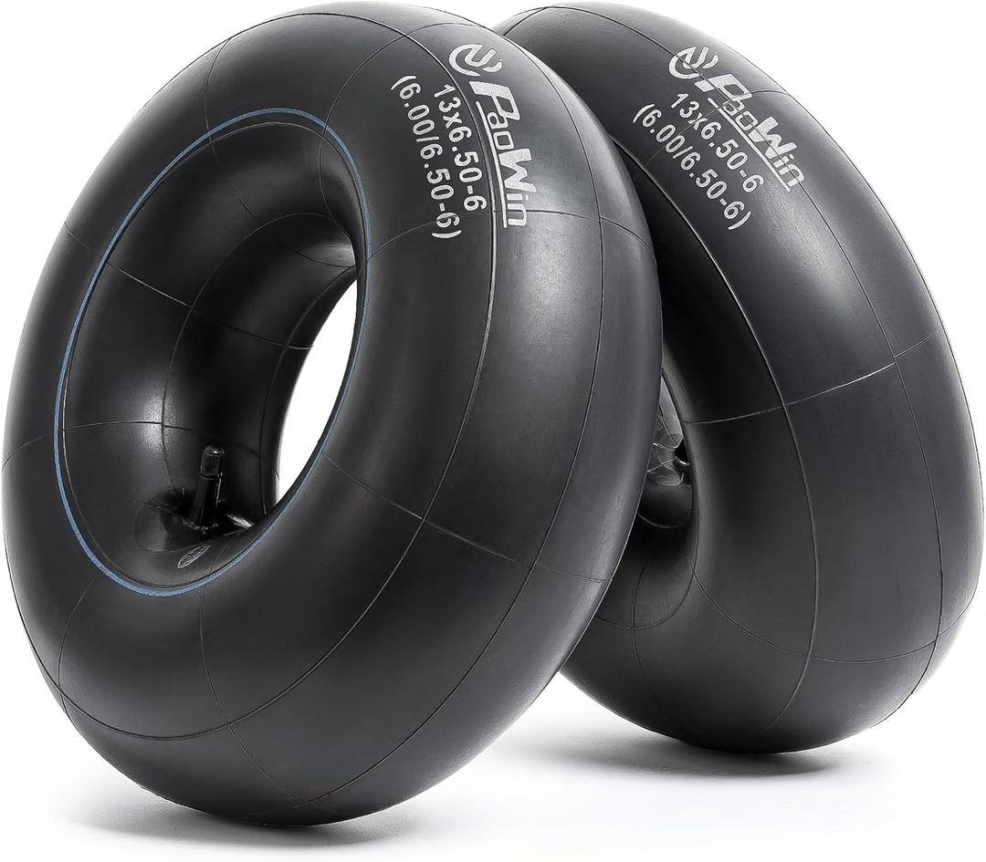 2 PCS 13x6.50-6 (6.00/6.50-6) TR13 Straight Valve Stem Inner Tube Compatible with ATVs Yard Tractors Lawn Mower Wagons Hand Trucks Wheelbarrows and More 13x6.50-6 6.00-6 6.50-6 Tire Tubes