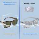 Unisex Modern Retro Style Square Polarized Sunglasses For Men Women Fashion Rectangular Shades 55mm