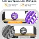 Official Creality PETG 3D Printer Filament 1.75mm 1KG (2.2lbs), High Precision, Strong Toughness, Odorless, Better Flow, Moistureproof 3D Printing CR PETG Filament, Black