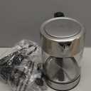 Amazon Basics Electric Kettle with Glass Carafe for Tea and Coffee, BPA-Free, Fast Boiling, Auto Shut-Off, 1 Liter, 1500W, Glass and Steel