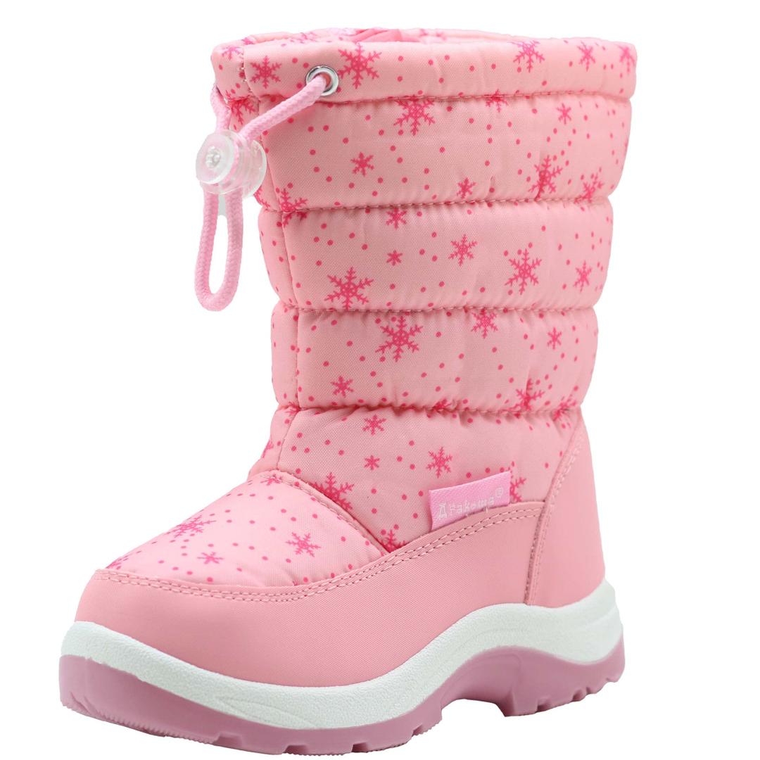 Apakowa Kid's Girls Cold Weather Snow Boots (Toddler/Little Kid), Size 22
