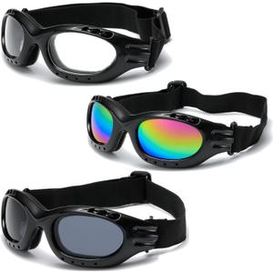 3 Pieces Motorcycle Goggles Riding Glasses Dirt Bike Ski Goggles Anti-UV Dustproof Windproof ATV Goggles For Motorcycle Riding, Skiing, Outdoor Men Women Youth