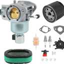 16-853-19S Carburetor Replacement For Kohler KT725 KT730 KT735 KT740 KT745, Include Air Filter, Fuel Pump, Oil Filter parts, Replace 32-853-67-S, 32-853-63S
