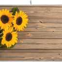 Dish Drying Mat Sunflowers On Wooden, Absorbent Reversible Flowers Drying Mat Dishes Pad Dish Mats for Drying for Kitchen Counter Decor 18x24 Inch
