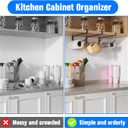 Tumbler Lid Organizer Inside Cabinet,6PCS Coffee Mug Holder, Space Saving Cup Rack for Kitchen Storage Organization, Paper Towel Holder Under Cabinet