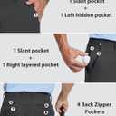 MICHEL ROUEN Golf Shorts Men 7" Solid 8 Pockets Lightweight Water-Resistant Flat Front Flex Stretch Casual Mens Dress Shorts