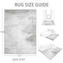 Area Rugs 8x10 Living Room: Washable Rug Modern Abstract Large Rugs Soft Non Slip Neutral Rug Stain Resistant Indoor Carpet for Bedroom Kitchen Dining Room Home Office Rugs (Grey, 8'x10')