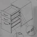 Bush Business Furniture Echo 5 Shelf Bookcase in Charcoal Maple (Mocha Cherry)