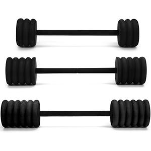 Soulchen 3 Pack Swim Barbells Long Aquatic Exercise Dumbbells Eva Foam Water Weights Dumbbell Pool Exercise Equipment for Adults for Pool Strength Training Workouts Loss