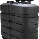 Camco Camper/RV Dual Propane Tank Cover - Features Hinged Top Panel & Custom Molded Design - Fits (2) 30lb Steel Tanks - Protects Propane Tanks During Travel, Camping and More - Black (50514)