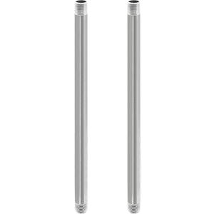GeilSpace 1/2" x 42" Stainless Steel Pipe, 304 Pipe Nipple Fits Standard 1/2 Inch Threaded Pipes and Fittings, DIY Industrial Metal tube (2 PCS)