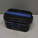 Nifogo Electric Lunch Box for Adults 80W with Temperature Display Heated Lunch Box Food Warmer Lunch Box 1.8L Stainless Steel Container&Bag 12V/24V/110V for Car/Truck/Work(Blue)