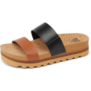 Reef Women's Cushion Vista Hi Platform Fashion Sandal (9, Black Duo)