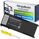 NinjaBatt Battery for Dell 33YDH 17 7000 7779 13 7353 17 7778 15 7778 15 7577 P30E 7786 7773 3779 G5 / 7588 3579 5587 G7 / G3 Latitude 13 3380 14 3490  High Performance [15.2V/56Wh]