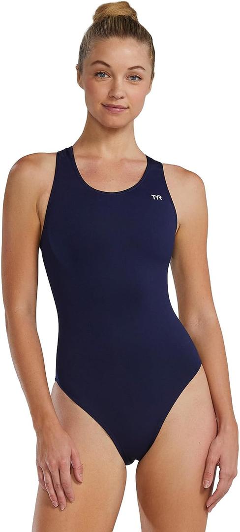 TYR Womens Durafast Elite Maxfit Swimsuit (Blue, M)