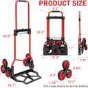 Stair Climber Hand Truck for High Steps Over 8", 9.84" Wheels, 180LB