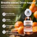 Car Air Freshener Hanging, Orange Adjustable Rope, Natural Essential Oil, 9ml Cute Air Diffuser for Car, | 45 Days Long Lasting Scent | Luxury Perfume for Men & Women | Capri Orange Scent