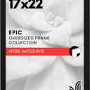 Americanflat 17x22 Picture Frame with Polished Plexiglass - Black Picture Frame - Wide Photo Frames Made of Engineered Wood for Vertical or Horizontal Wall Display - Epic Collection - Black