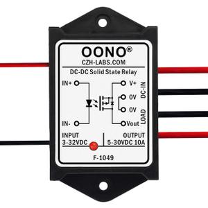 Wired DC-DC 10Amp Isolated Solid State Relay Module, SSR in 3-32VDC Out 5-30VDC, for Raspberry-Pi Arduino ESP32 PLC MCU DSP