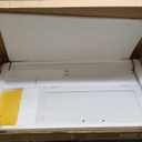 Bathroom Corner Cabinet,Farmhouse Floor Corner Cabinet with Doors and Adjustable Shelves, Freestanding Wooden Storage Hutch Cupboard for Bathroom, Kitchen, Living Room, White (12.2"D x 23.4"W x 34"H)