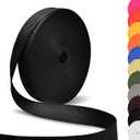 CooBigo Polypropylene Webbing Strap 3/4" Durable Poly Strapping 12 Yards 3/4 inch Wide Webbing Strap for Backbag,Pool Solar Cover,DIY Crafting,Pet Collar,Outdoor Gear, Black