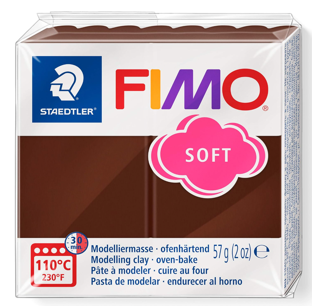 Staedtler FIMO Soft Polymer Clay - -Oven Bake Clay for Jewelry, Sculpting, Crafting, Chocolate 8020-75