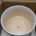 LE TAUCI 12 Inch Pots for Plants, Ceramic Plant Pots with Drainage Holes and Saucers, Elegant and Durable Large Plant Pot, Perfect for Home & Office Decor, White