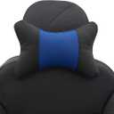 Car Neck Pillows 2pcs Pack Car Headrest Pillow Pu Leather Car Cervical Pillows for Traveling Car Pillows Filled by Fiber (Black) (Black Blue)